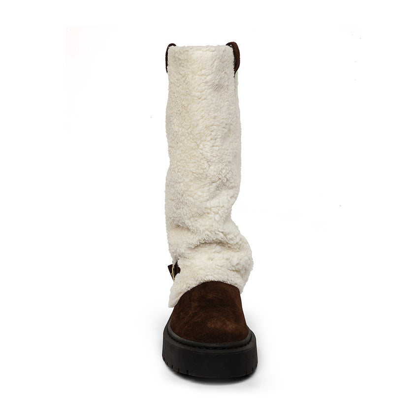 Godiva Boot BEIGE/DARK BROWN