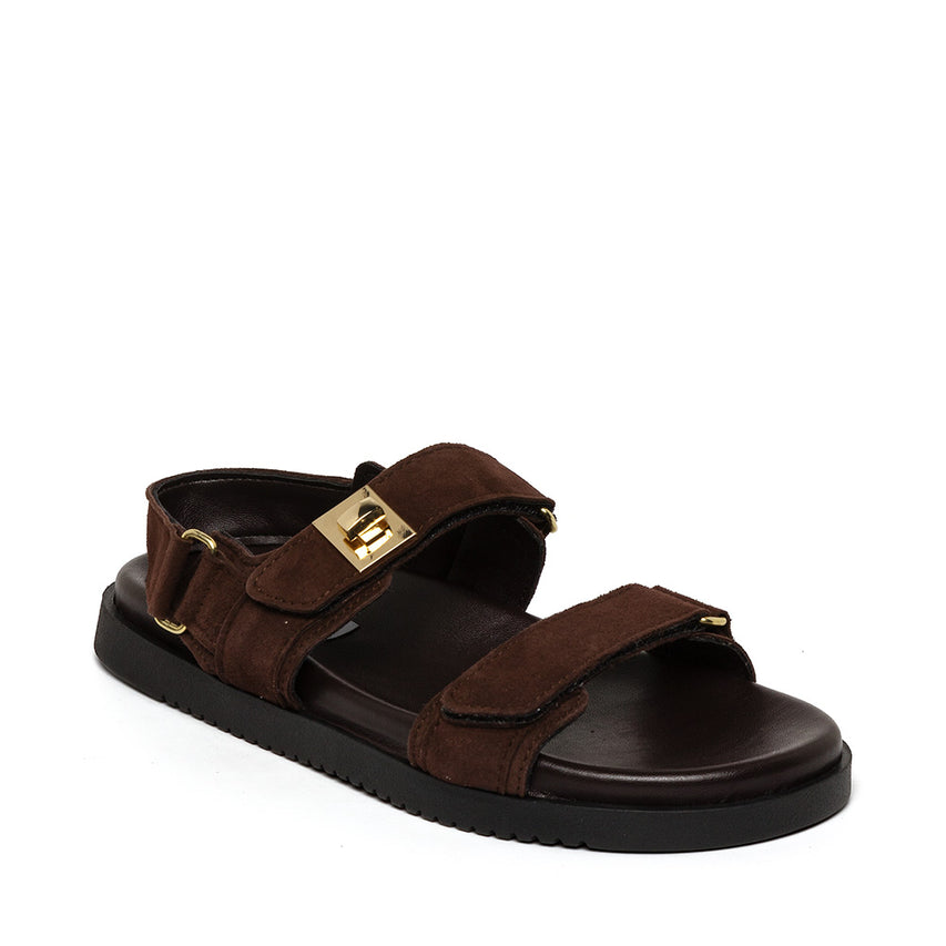 Mona-E Sandal DK BROWN SUEDE