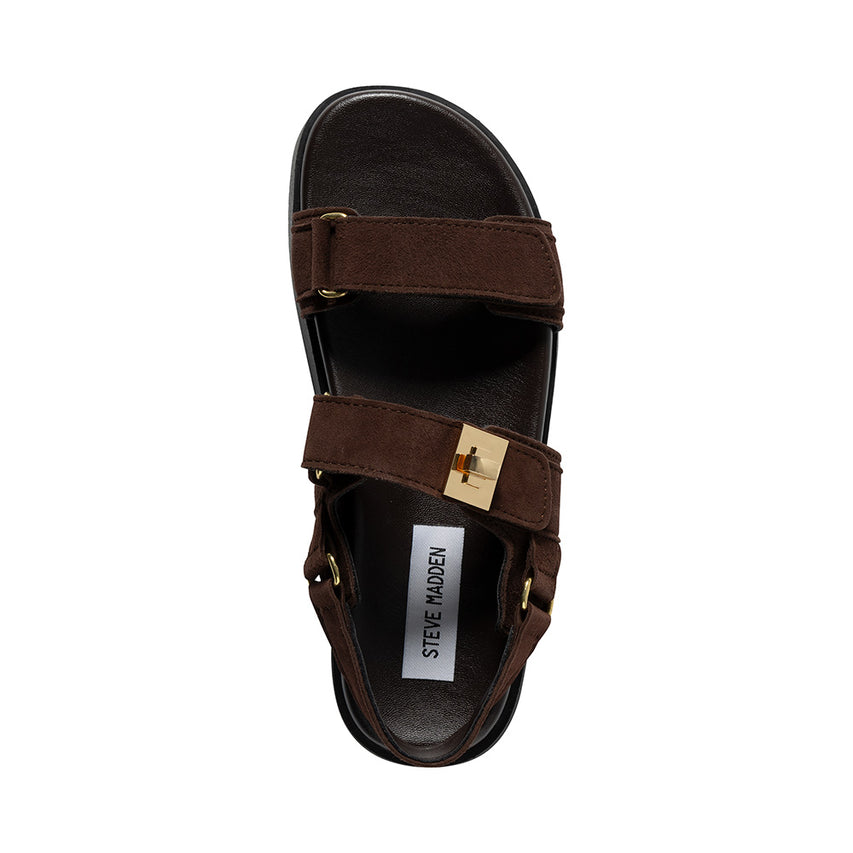 Mona-E Sandal DK BROWN SUEDE