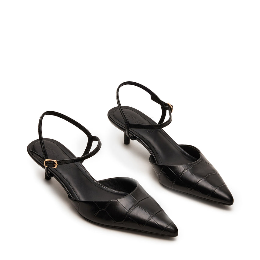 Adelaide Pump BLACK CROCO