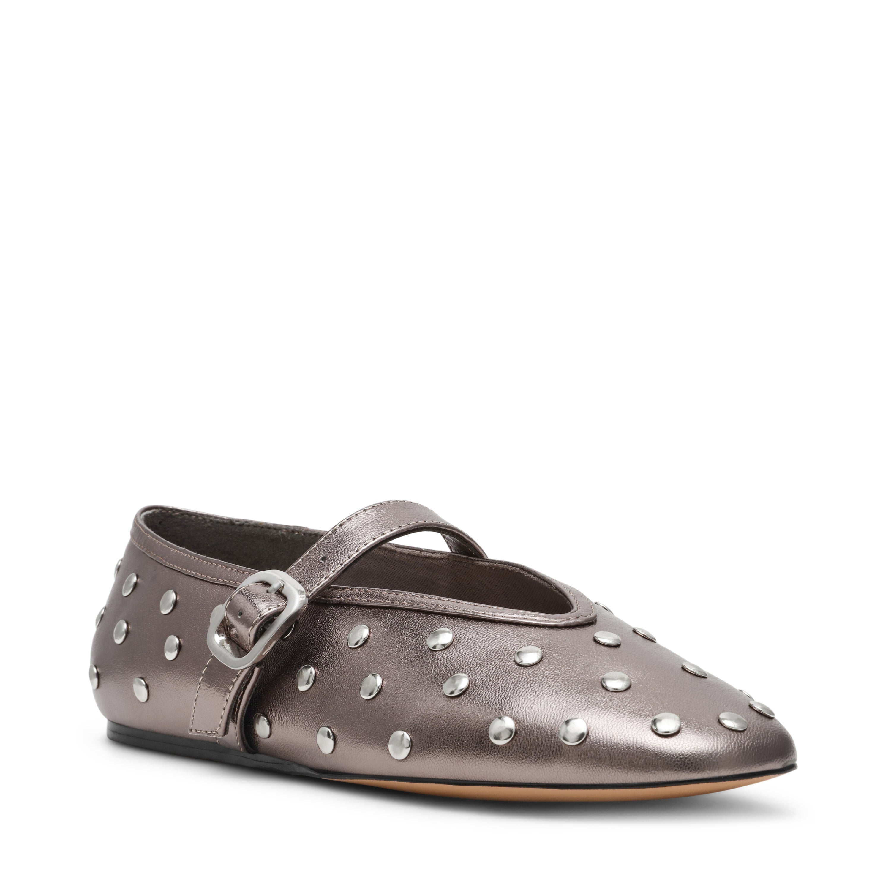 Archer Flat Shoe PEWTER LEA