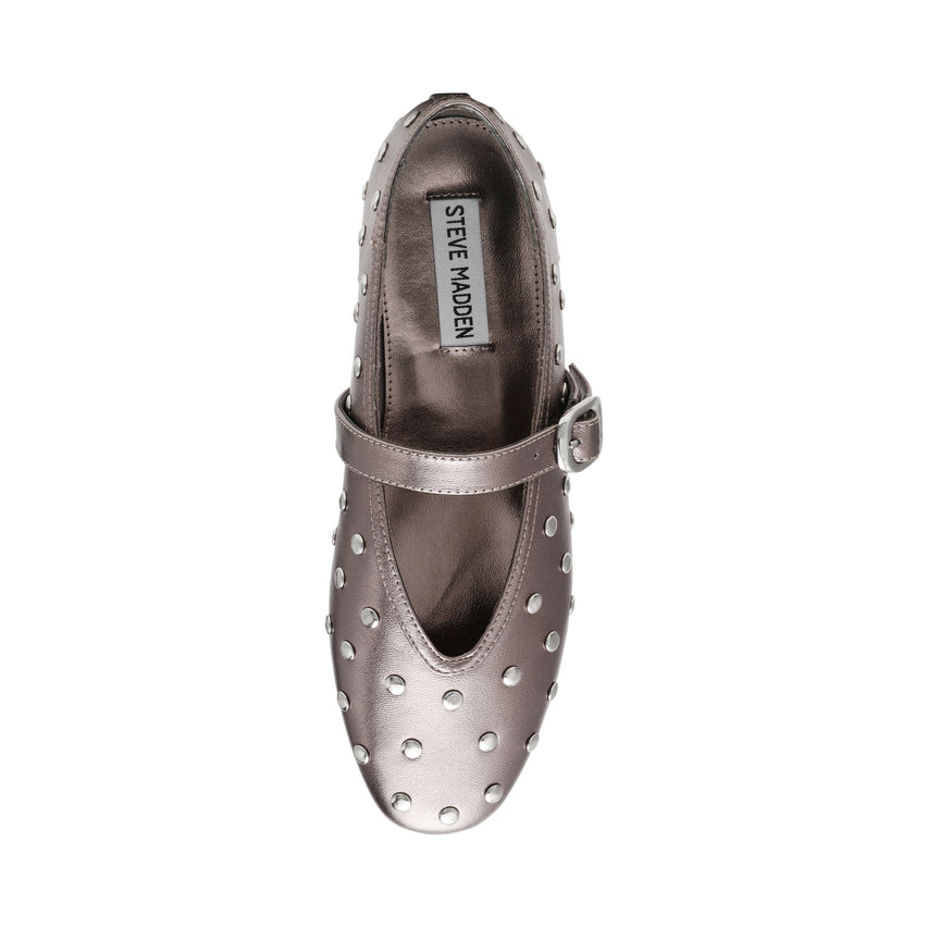 Archer Flat Shoe PEWTER LEA
