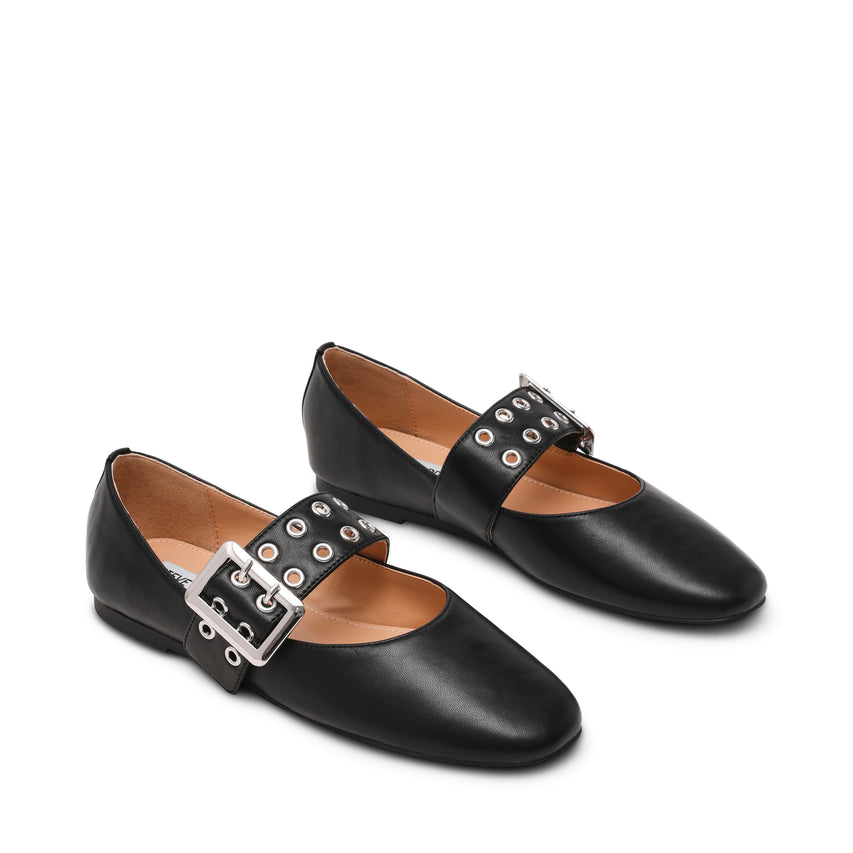 Atlantica Flat Shoe BLACK LEAT