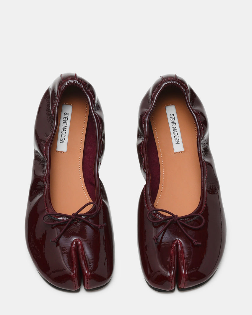 Carin Flat Shoe BURGUNDY PATENT - view 3