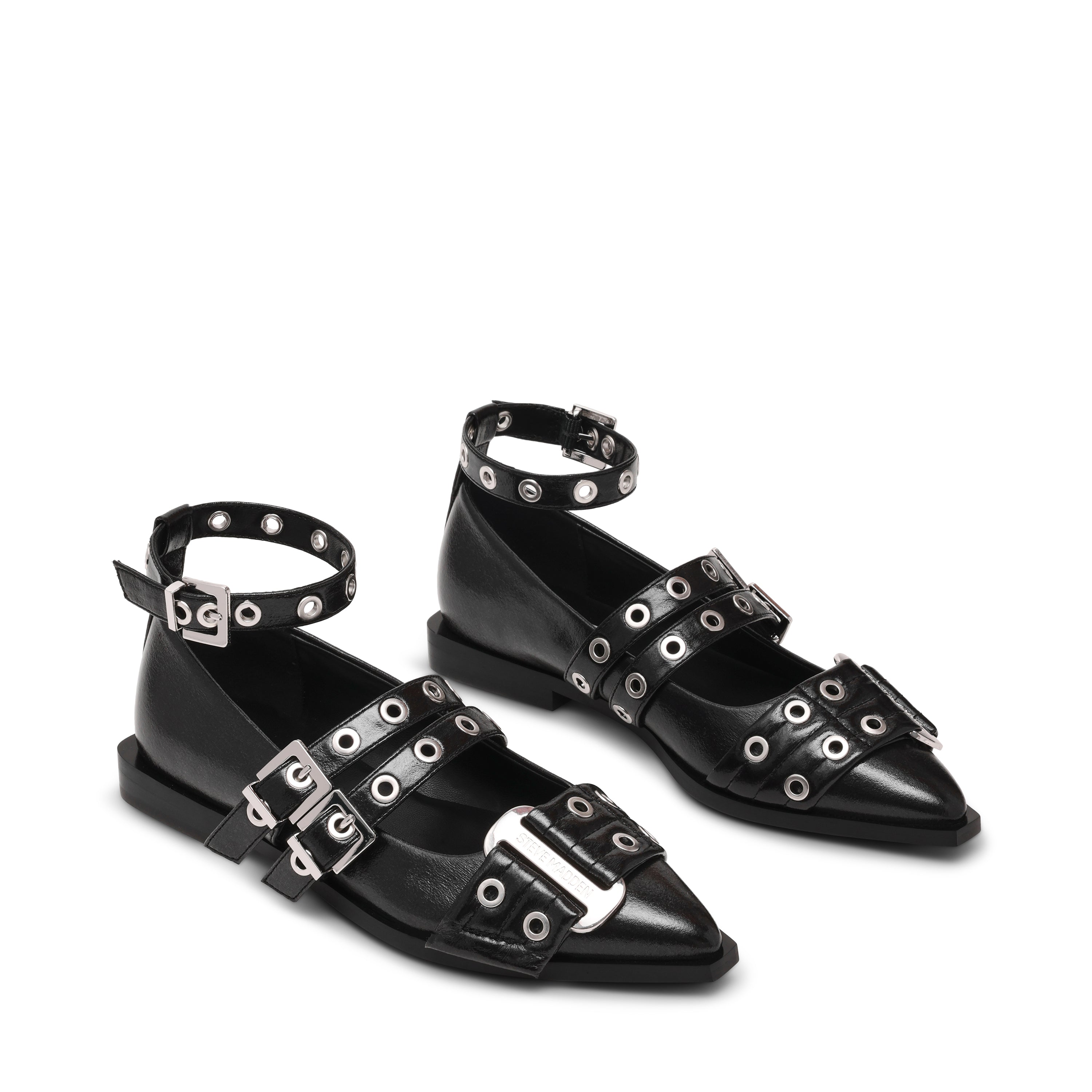 Grander Flat Shoe BLK CRINKLE