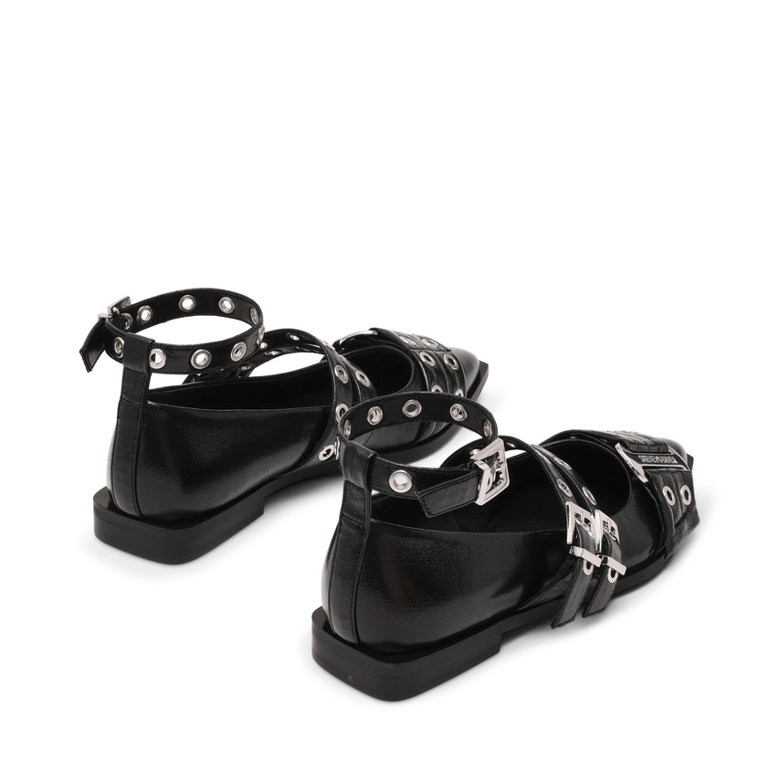 Grander Flat Shoe BLK CRINKLE