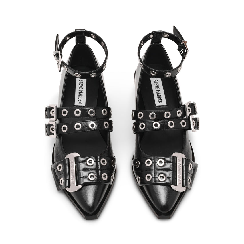 Grander Flat Shoe BLK CRINKLE