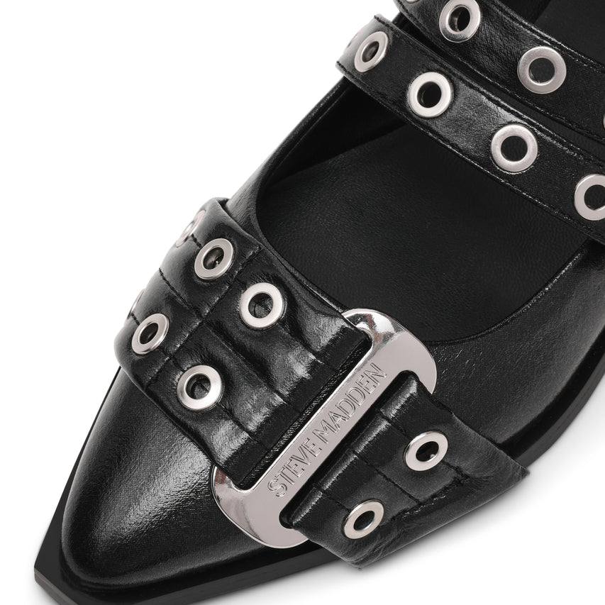 Grander Flat Shoe BLK CRINKLE