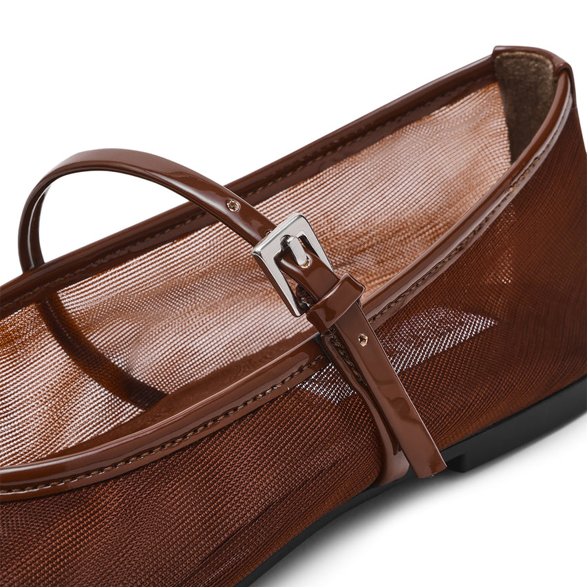 Mash Flat Shoe DK SEPIA BROWN