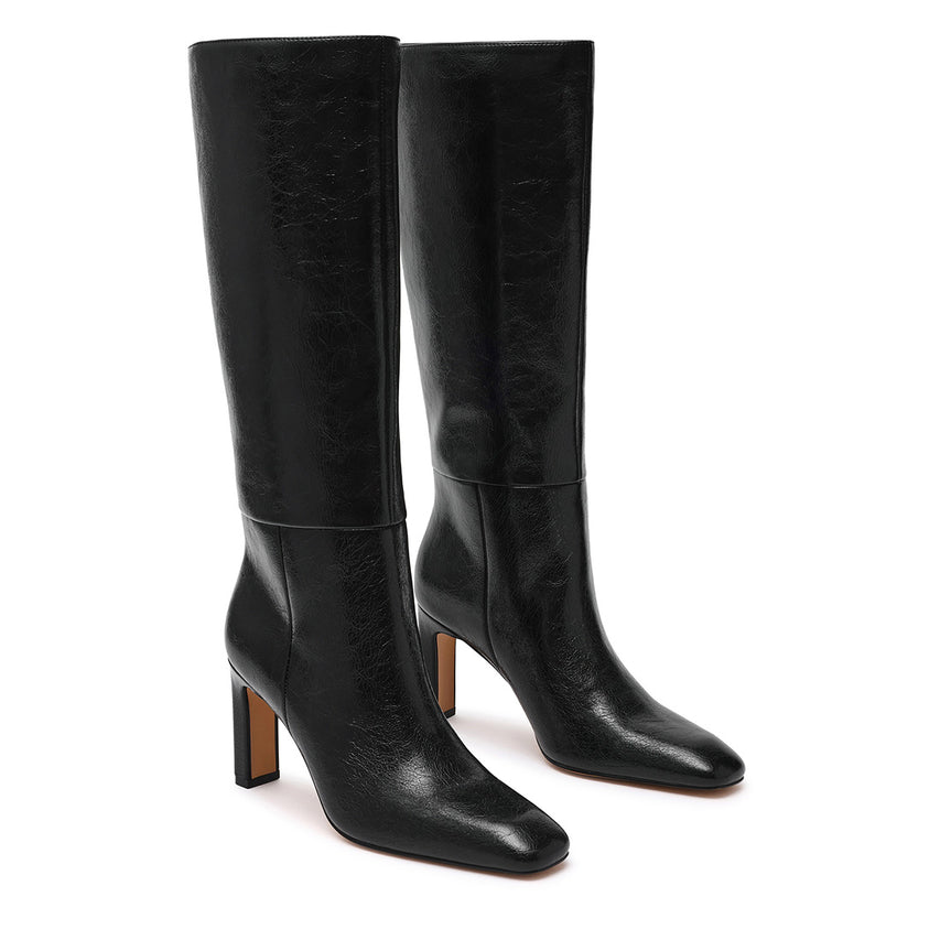 Max In Boot BLACK CRINKLE PATENT - view 2