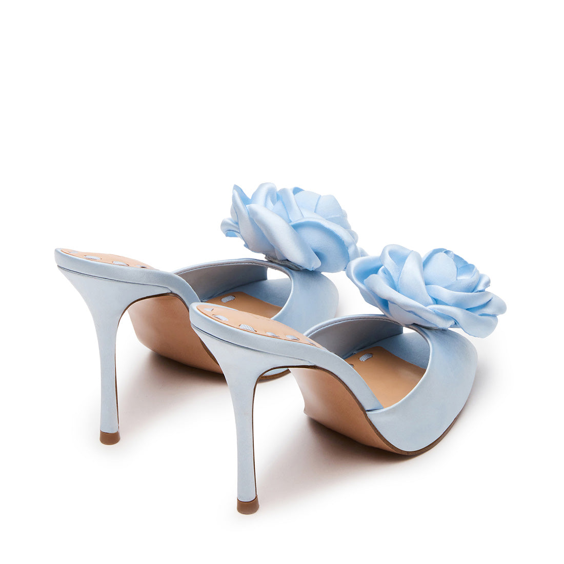 Priya-FLWR Mule BLUE SATIN