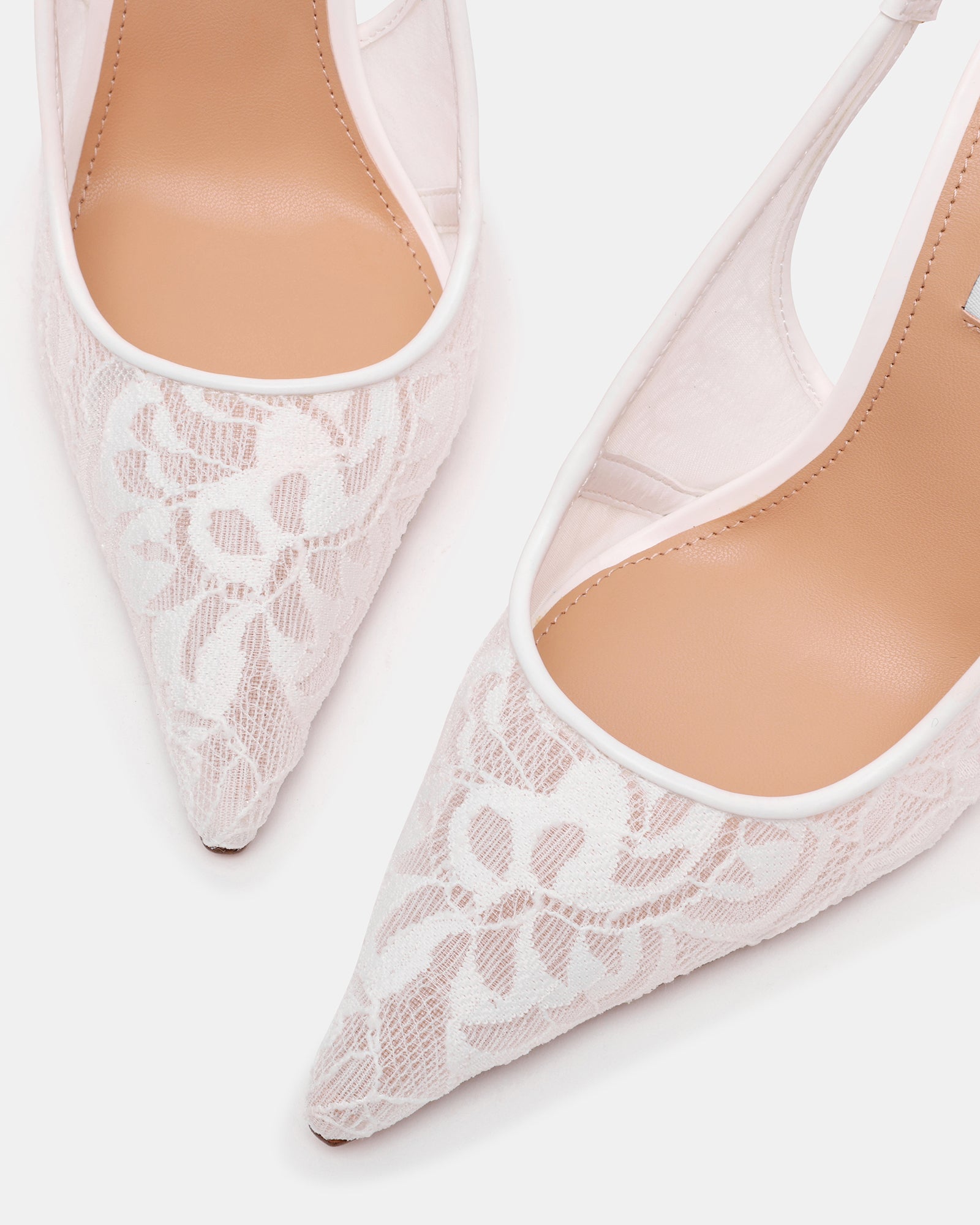 Reyes-Lace Pump WHITE LACE