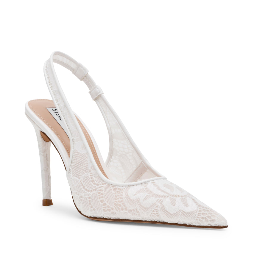 Reyes-Lace Pump WHITE LACE