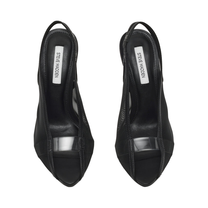 Sasha-Mesh Pump BLACK LEATHER - view 4