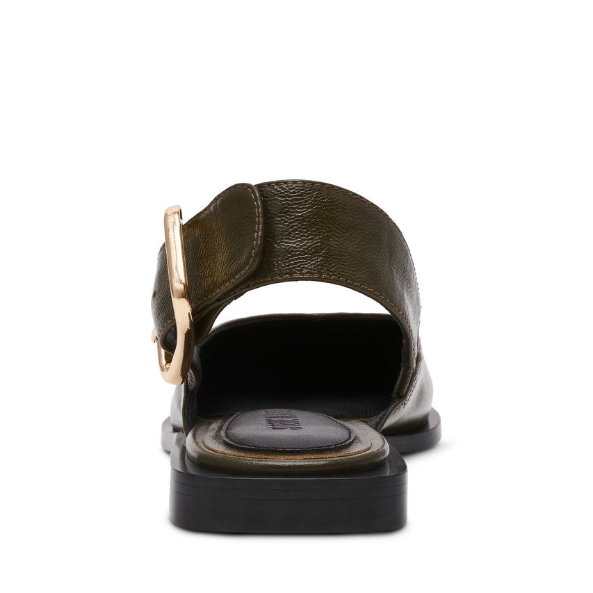 Shay Flat Shoe OLIVE LEATHER