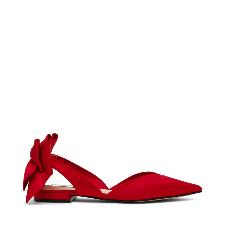 Synthia Flat Shoe RED SATIN
