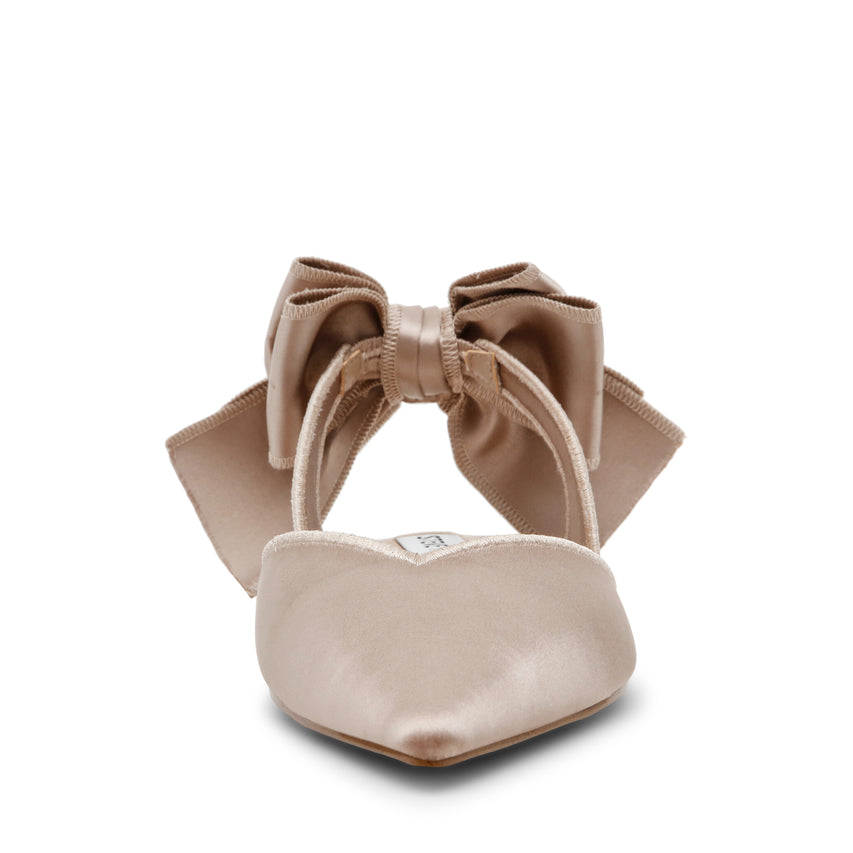 Synthia Flat Shoe TAUPE SATIN