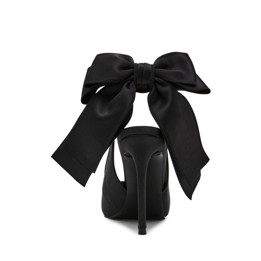 Teacup Pump BLACK SATIN