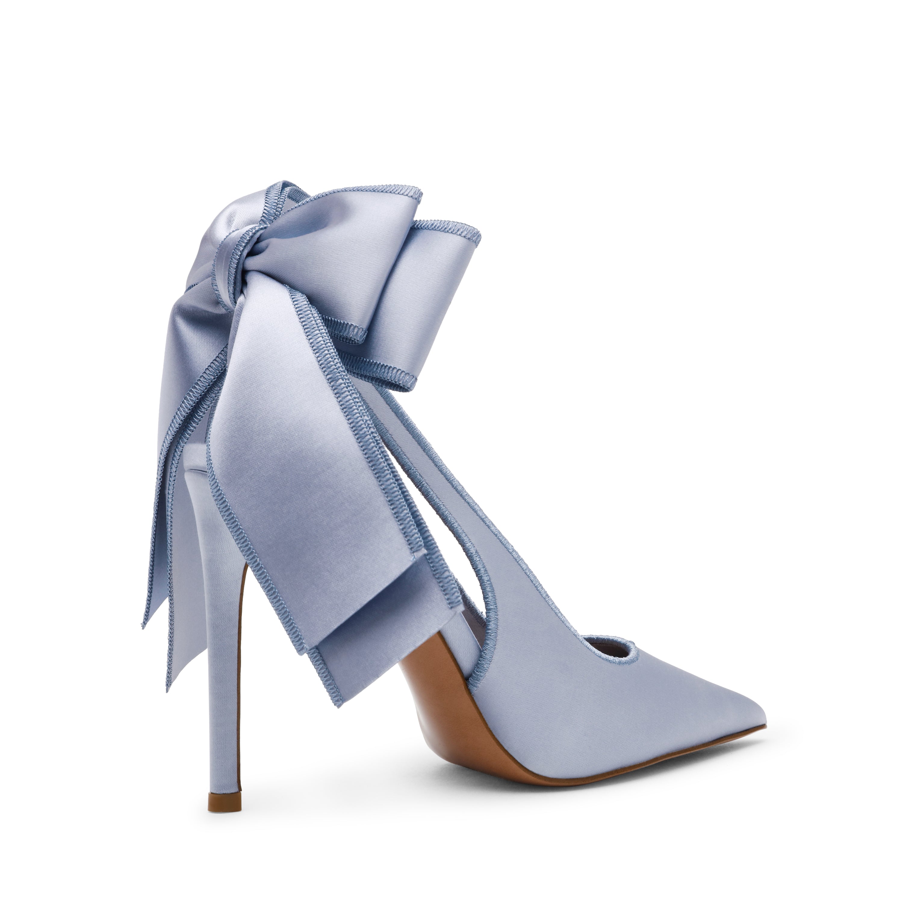 Teacup Pump BLUE SATIN